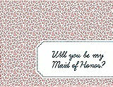 Front View Thumbnail - Rose - PANTONE Rose Quartz & Peacock Teal Will You Be My Maid of Honor Card - Petal