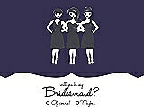 Front View Thumbnail - Amethyst & Ebony Will You Be My Bridesmaid Card - Girls Checkbox