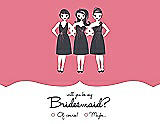 Front View Thumbnail - Nectar & Ebony Will You Be My Bridesmaid Card - Girls Checkbox