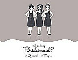 Front View Thumbnail - Pebble Beach & Ebony Will You Be My Bridesmaid Card - Girls Checkbox