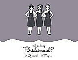 Front View Thumbnail - Shadow & Ebony Will You Be My Bridesmaid Card - Girls Checkbox