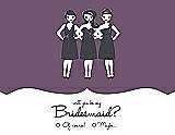 Front View Thumbnail - Smashing & Ebony Will You Be My Bridesmaid Card - Girls Checkbox