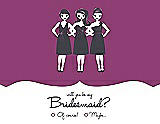 Front View Thumbnail - Sugar Plum & Ebony Will You Be My Bridesmaid Card - Girls Checkbox