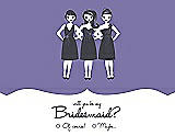 Front View Thumbnail - Tahiti & Ebony Will You Be My Bridesmaid Card - Girls Checkbox