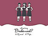 Front View Thumbnail - Tea Rose & Ebony Will You Be My Bridesmaid Card - Girls Checkbox