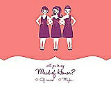 Front View Thumbnail - Ginger & Persian Plum Will You Be My Maid of Honor Card - Girls Checkbox