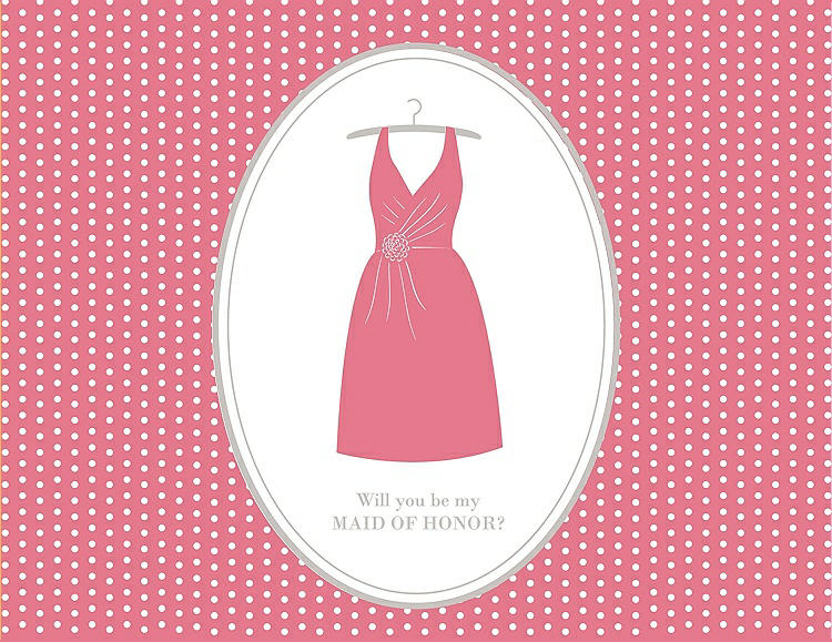 Front View - Nectar & Oyster Will You Be My Maid of Honor Card - Dress