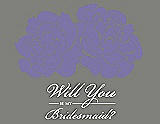 Front View Thumbnail - Tahiti & Charcoal Gray Will You Be My Bridesmaid Card - Flowers