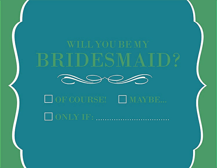 Front View - Niagara & Juniper Will You Be My Bridesmaid Card - Checkbox