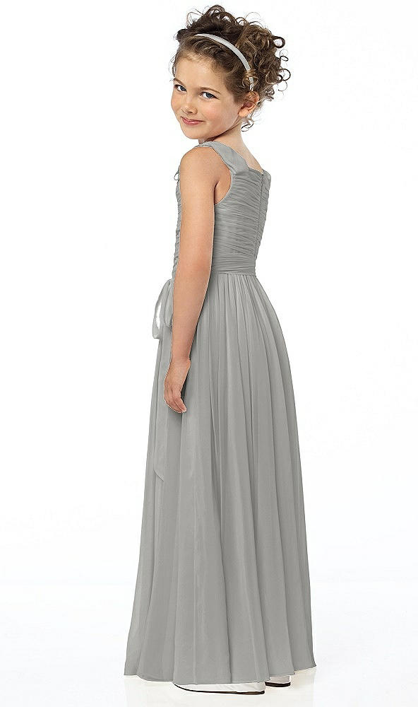 Back View - Chelsea Gray Flower Girl Style FL4033