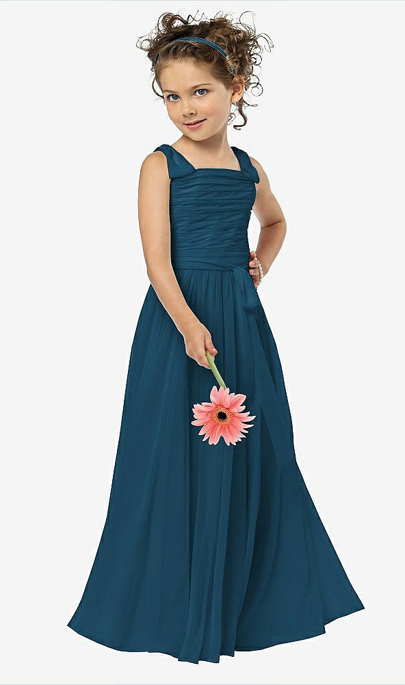 Front View - Atlantic Blue Flower Girl Style FL4033