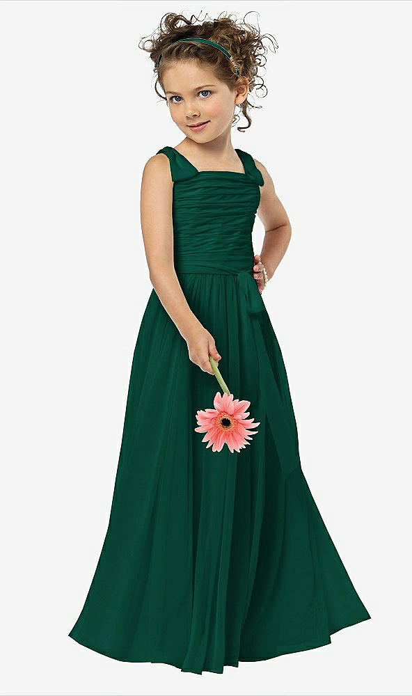 Front View - Hunter Green Flower Girl Style FL4033