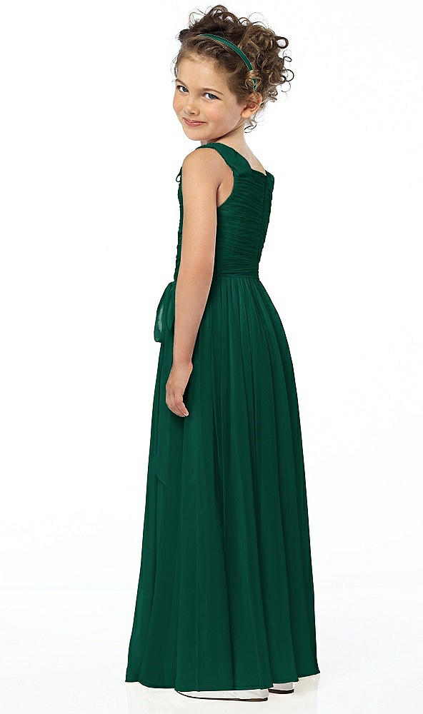 Back View - Hunter Green Flower Girl Style FL4033