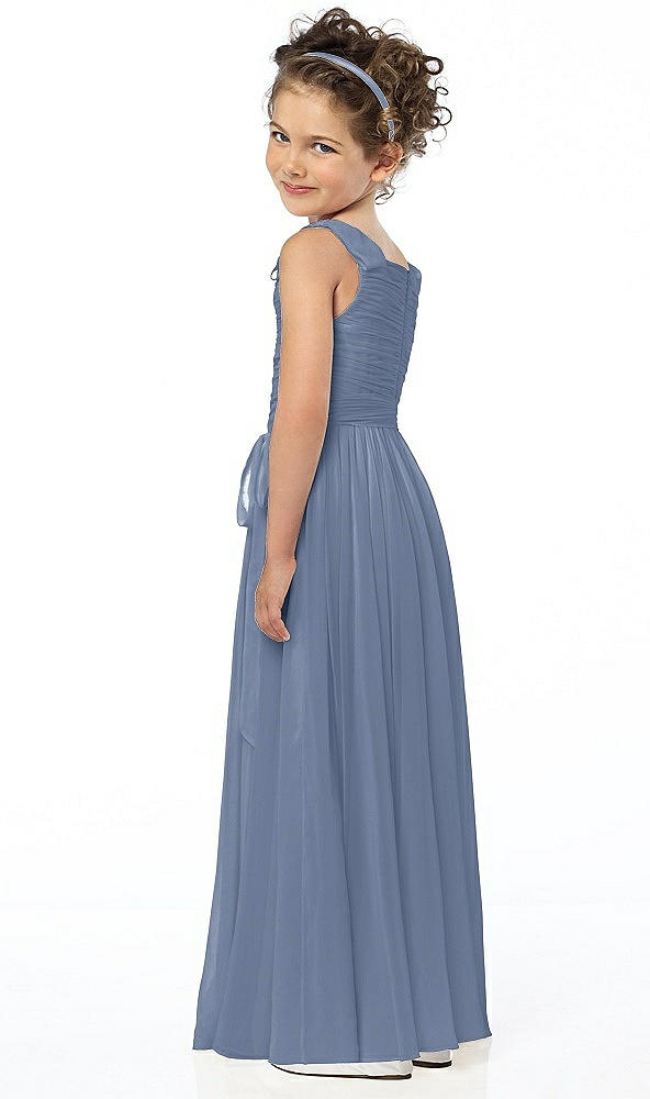 Back View - Larkspur Blue Flower Girl Style FL4033