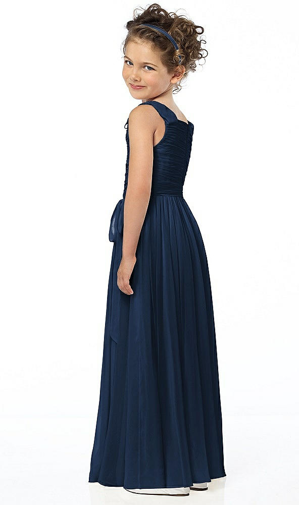 Back View - Midnight Navy Flower Girl Style FL4033