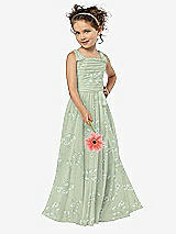 Front View Thumbnail - Vintage Primrose Sage Flower Girl Style FL4033