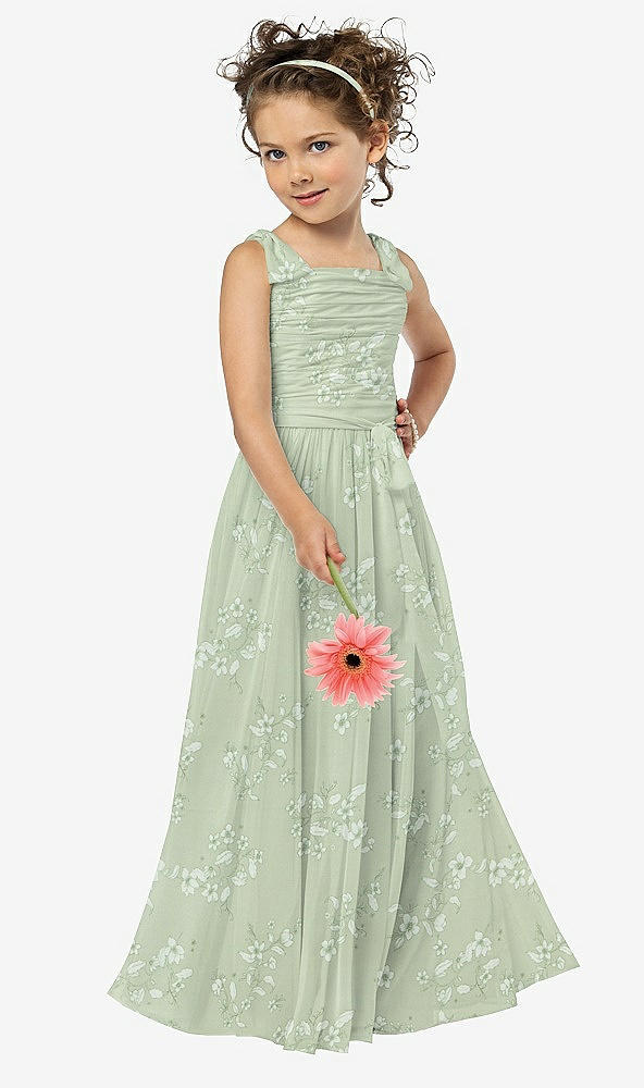 Front View - Vintage Primrose Sage Flower Girl Style FL4033