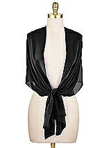 Alt View 2 Thumbnail - Black Sheer Crepe Stole