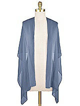 Front View Thumbnail - Larkspur Blue Sheer Crepe Stole