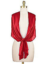 Alt View 2 Thumbnail - Parisian Red Sheer Crepe Stole