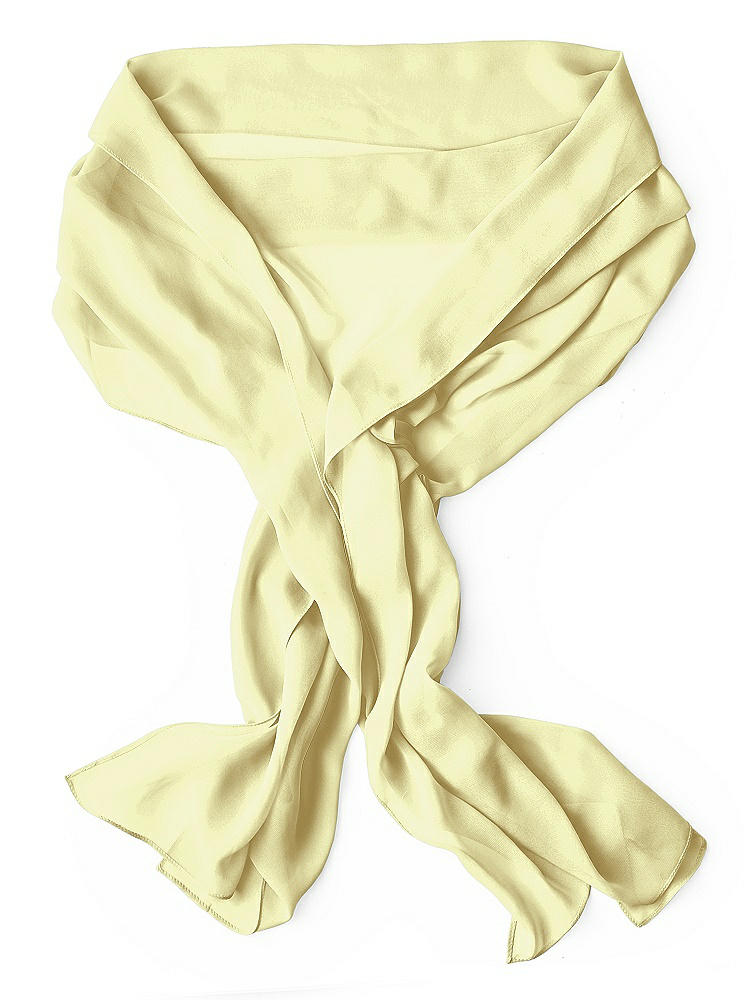 Back View - Butter Yellow Lux Chiffon Stole