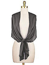 Alt View 2 Thumbnail - Caviar Gray Lux Chiffon Stole