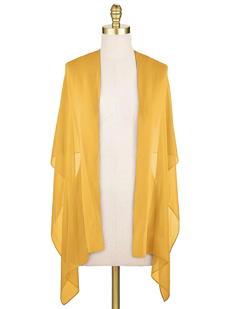 Front View - NYC Yellow Lux Chiffon Stole