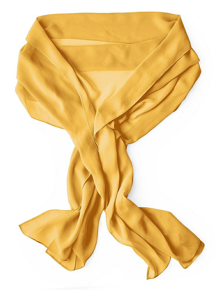 Back View - NYC Yellow Lux Chiffon Stole