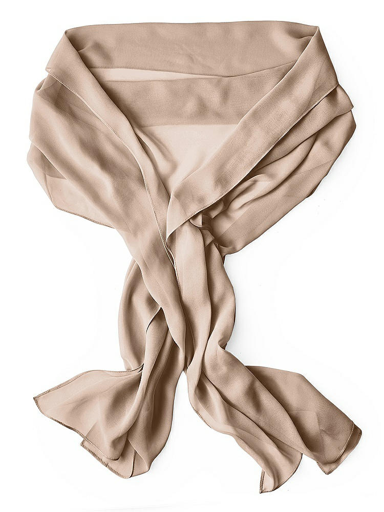 Back View - Topaz Lux Chiffon Stole