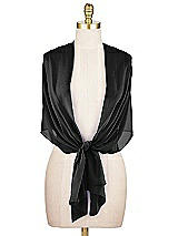 Alt View 2 Thumbnail - Black Lux Chiffon Stole