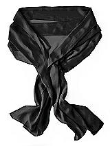 Rear View Thumbnail - Black Lux Chiffon Stole