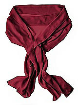 Rear View Thumbnail - Burgundy Lux Chiffon Stole