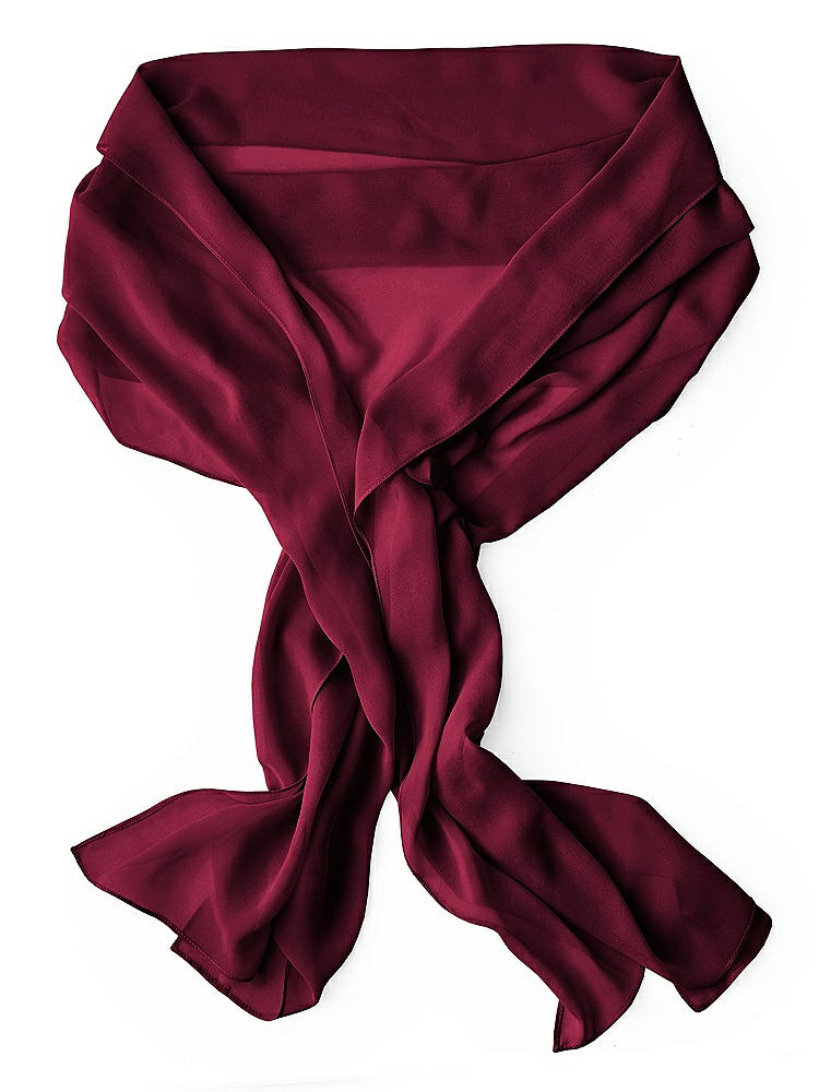 Back View - Cabernet Lux Chiffon Stole