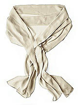 Rear View Thumbnail - Champagne Lux Chiffon Stole