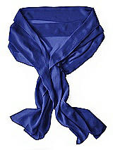 Rear View Thumbnail - Cobalt Blue Lux Chiffon Stole