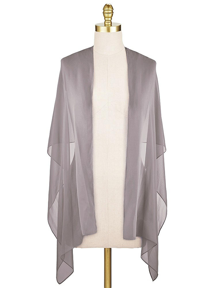 Front View - Cashmere Gray Lux Chiffon Stole