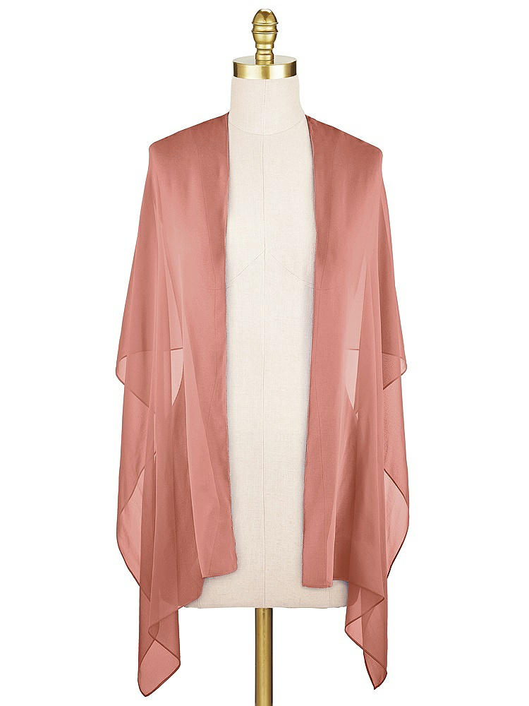 Front View - Desert Rose Lux Chiffon Stole