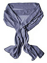 Rear View Thumbnail - French Blue Lux Chiffon Stole