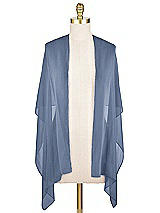 Front View Thumbnail - Larkspur Blue Lux Chiffon Stole