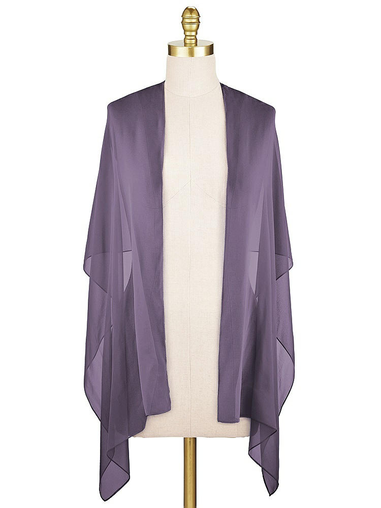 Front View - Lavender Lux Chiffon Stole