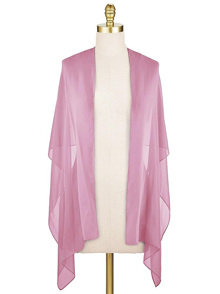 Front View - Powder Pink Lux Chiffon Stole