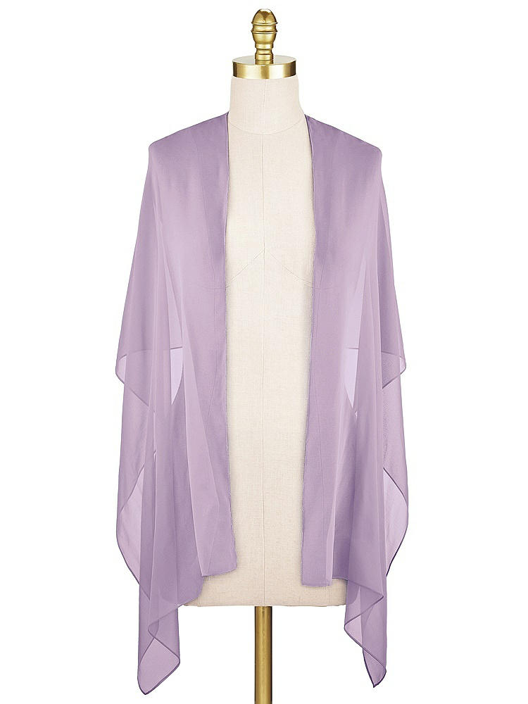 Front View - Pale Purple Lux Chiffon Stole