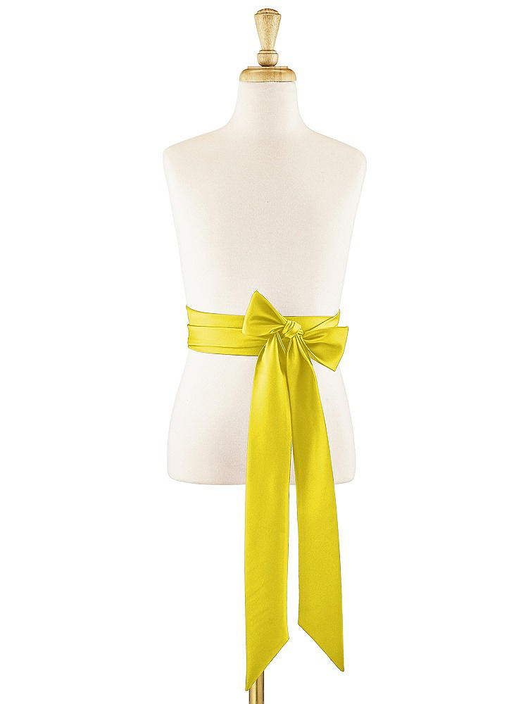 Front View - Citrus Matte Satin Flower Girl Sash