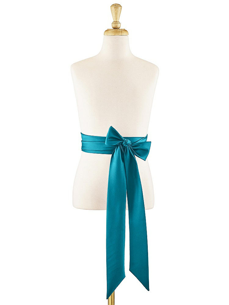 Front View - Oasis Matte Satin Flower Girl Sash