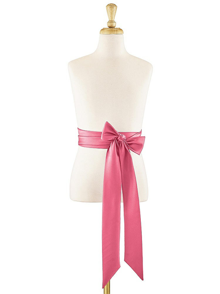 Front View - Punch Matte Satin Flower Girl Sash