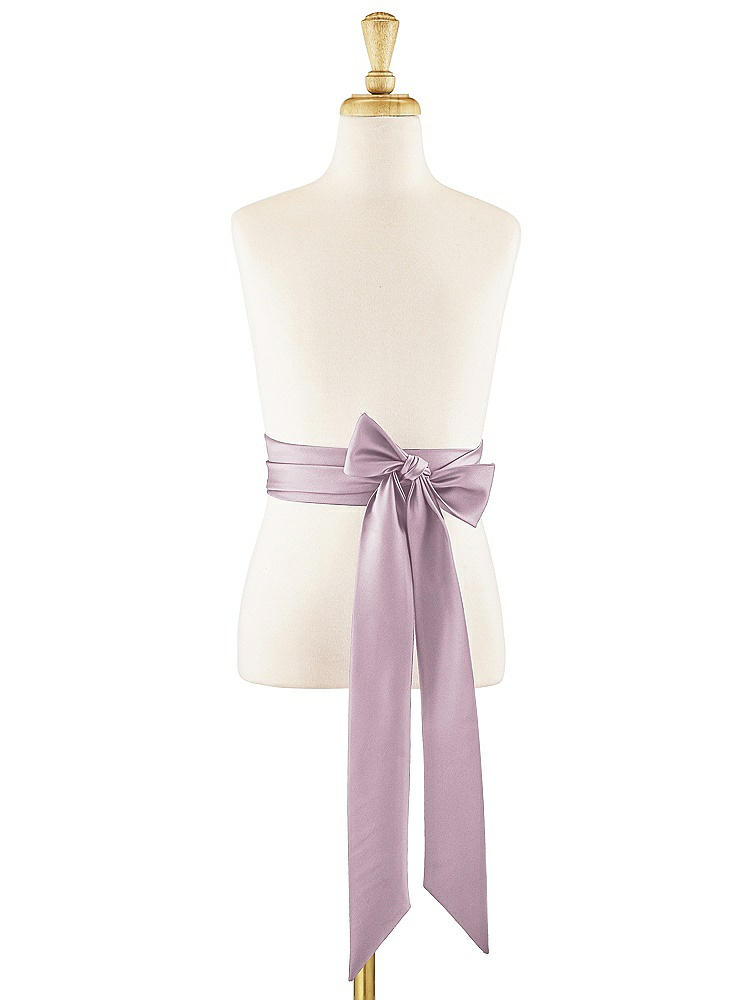 Front View - Suede Rose Matte Satin Flower Girl Sash