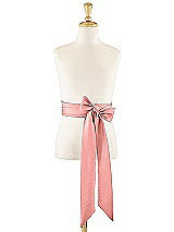 Front View Thumbnail - Apricot Matte Satin Flower Girl Sash