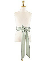 Front View Thumbnail - Celadon Matte Satin Flower Girl Sash