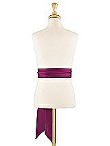 Alt View 1 Thumbnail - Merlot Matte Satin Flower Girl Sash