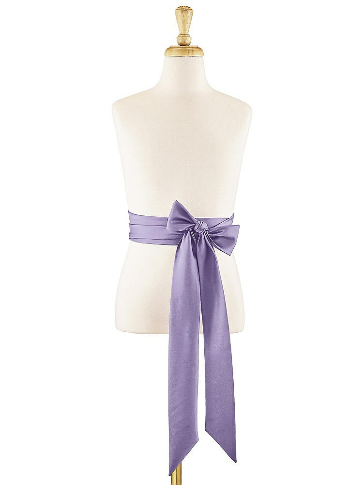 Front View - Passion Matte Satin Flower Girl Sash